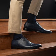 Orlaven Professor Oxford Midnight Blue Leather Shoes footwear image 9