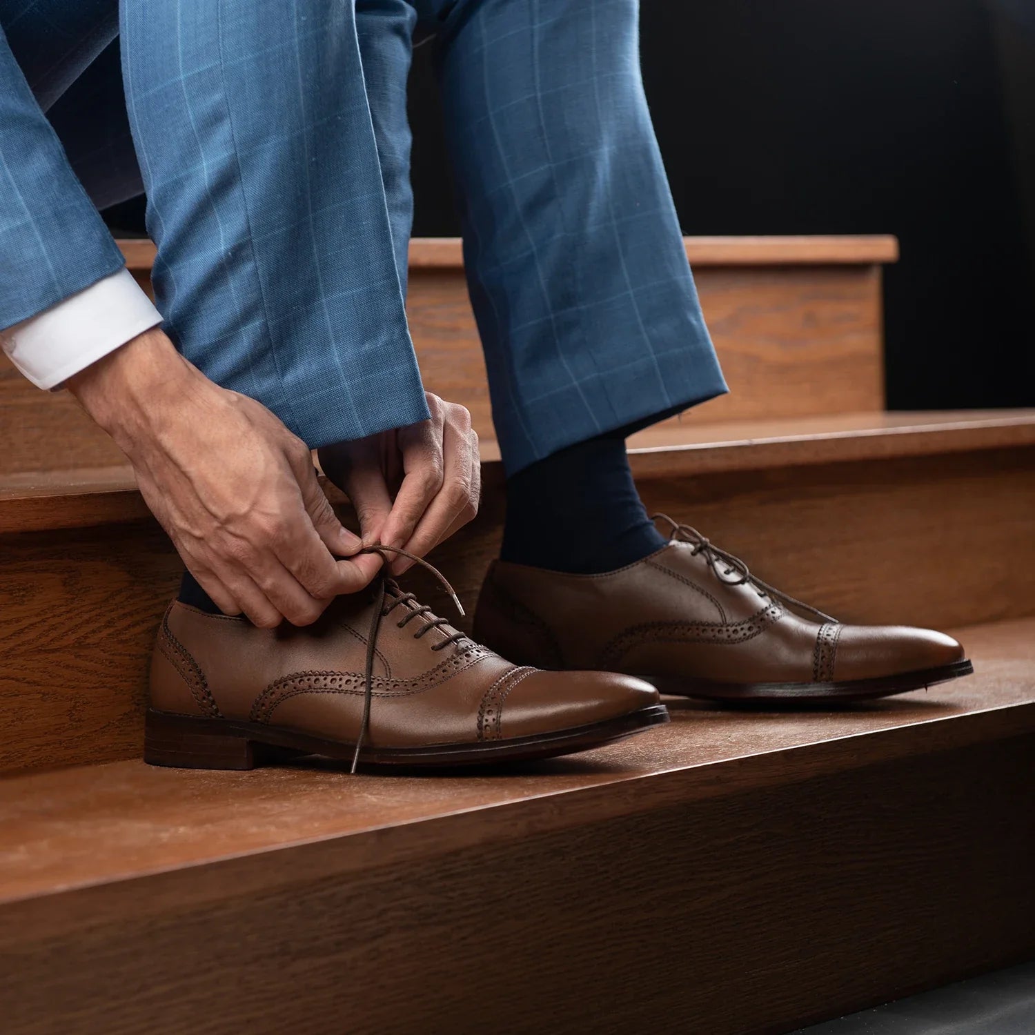 Orlaven Greyson Brogues Oxford Brown Leather Shoes footwear image 10