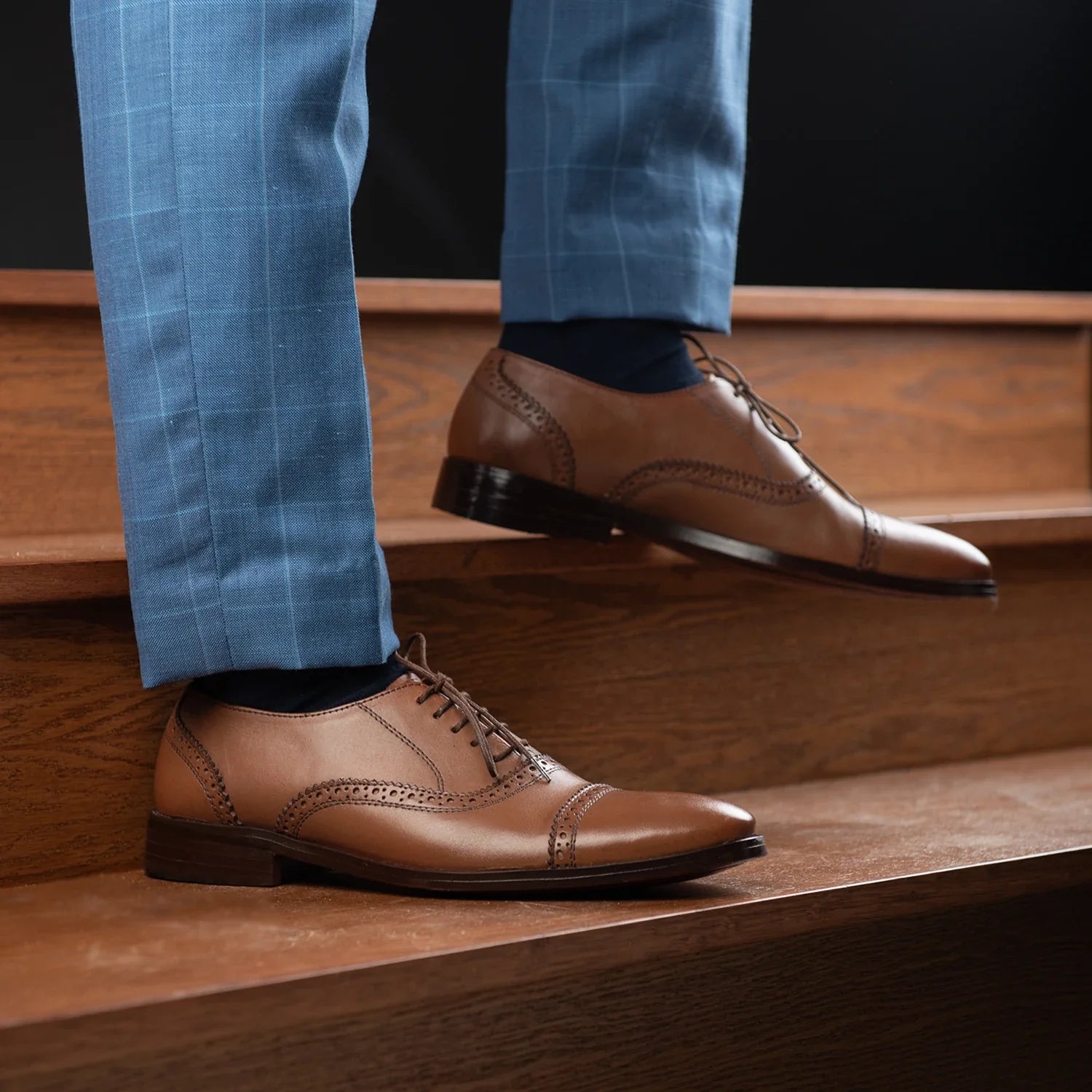 Orlaven Greyson Brogues Oxford Tan Leather Shoes footwear image 10