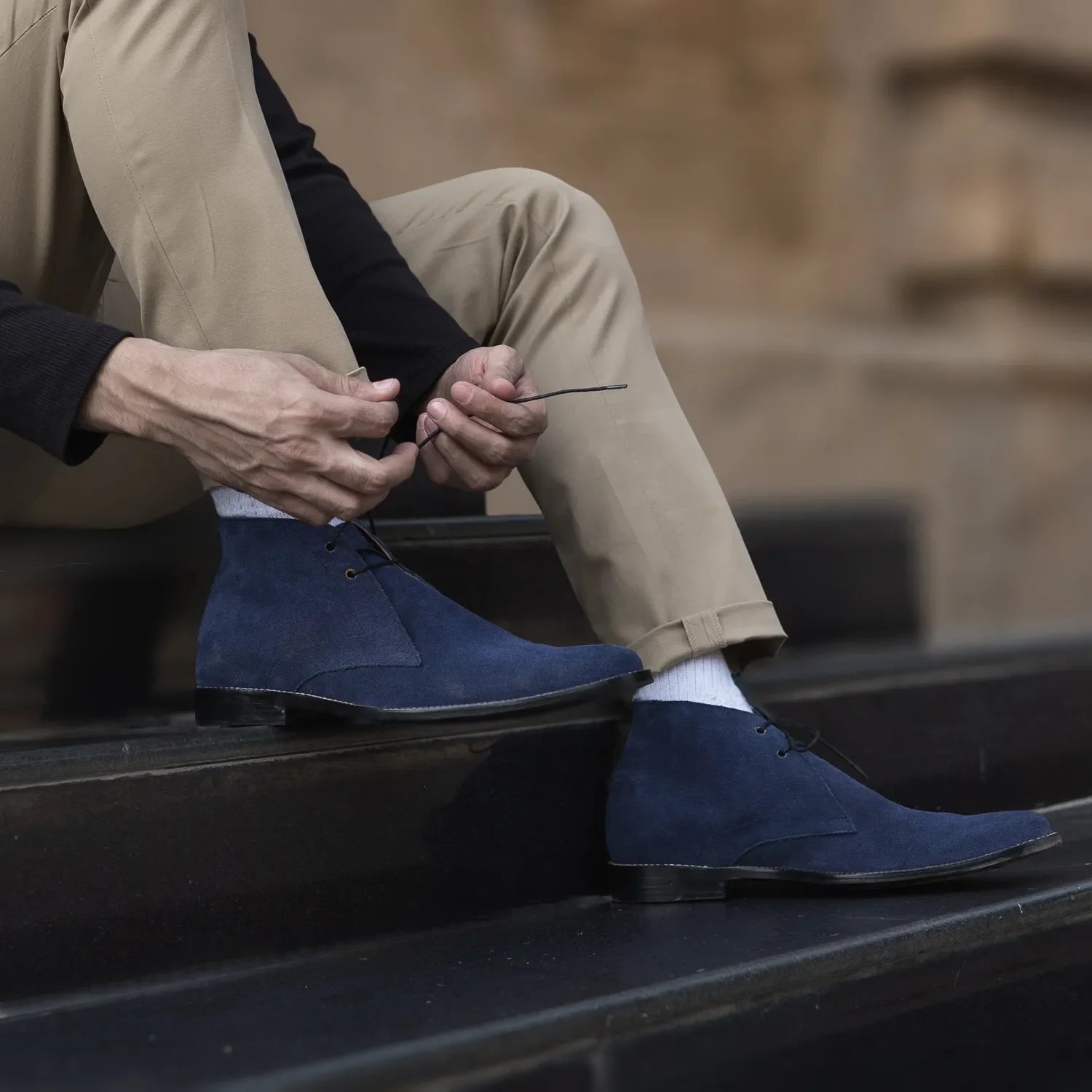 Orlaven Corry Chukka Midnight Blue Suede Leather Boots footwear image 10