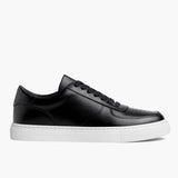 Black Full-Grain leather Sneakers - Goodyear Welt Construction & Front Toe Box Detail