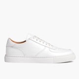 White Full-Grain leather Sneakers - Goodyear Welt Construction & Front Toe Box Detail