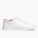 White Full-Grain leather Sneakers - Goodyear Welt Construction & Front Toe Box Detail