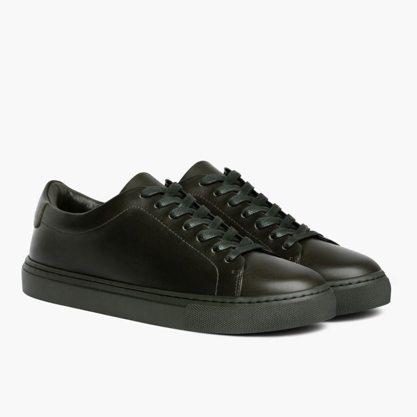 Encore Forest Leather Sneakers in Classic Full-Grain Leather - Lateral Side Profile View | Buy Online