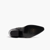 High-Traction Rubber Outsole & Lug Tread Pattern on Icon Black Leather Boots