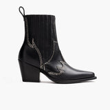 Icon Black Leather Boots in Black Full-Grain Leather - Lateral Side Profile View | Buy Online