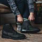 Styled On-Foot Perspective Demonstrating Ankle Fit & Silhouette on Model
