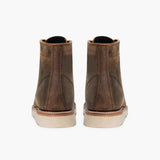 Diplomat Burnt Copper Leather Boots - Reinforced Heel Counter & Precision Double-Row Stitching Detail
