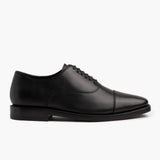 Black Full-Grain leather Sneakers - Goodyear Welt Construction & Front Toe Box Detail