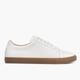 White Full-Grain leather Sneakers - Goodyear Welt Construction & Front Toe Box Detail
