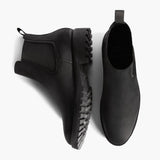 Legend Black Matte Leather Boots - Reinforced Heel Counter & Precision Double-Row Stitching Detail