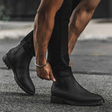 Styled On-Foot Perspective Demonstrating Ankle Fit & Silhouette on Model