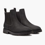 Legend Black Matte Leather Boots in Black Full-Grain Leather - Lateral Side Profile View | Buy Online