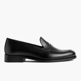Black Full-Grain leather Sneakers - Goodyear Welt Construction & Front Toe Box Detail
