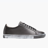 Grey Full-Grain leather Sneakers - Goodyear Welt Construction & Front Toe Box Detail