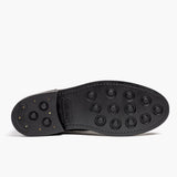 High-Traction Rubber Outsole & Lug Tread Pattern on President Black Coffee Leather Boots For Men