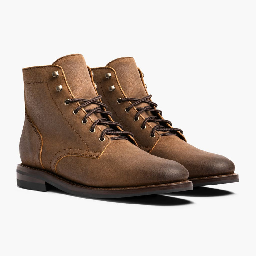 President Safari Leather Boots For Men in Classic Full-Grain Leather - Lateral Side Profile View | Buy Online