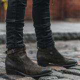 Styled On-Foot Perspective Demonstrating Ankle Fit & Silhouette on Model