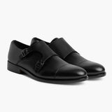 Saint Black Leather Loafers For Men in Black Full-Grain Leather - Lateral Side Profile View | Buy Online
