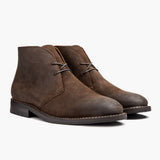 Scout Mocha Leather Boots For Men in Mocha Full-Grain Leather - Lateral Side Profile View | Buy Online