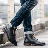 Styled On-Foot Perspective Demonstrating Ankle Fit & Silhouette on Model