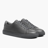 Encore Steel Grey Leather Sneakers in Grey Full-Grain Leather - Lateral Side Profile View | Buy Online