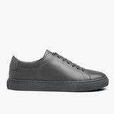 Grey Full-Grain leather Sneakers - Goodyear Welt Construction & Front Toe Box Detail