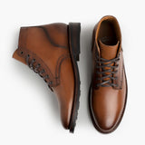 President Brandy Leather Boots For Men - Reinforced Heel Counter & Precision Double-Row Stitching Detail