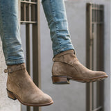Styled On-Foot Perspective Demonstrating Ankle Fit & Silhouette on Model