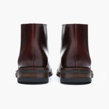 Scout Brown Leather Boots For Men - Reinforced Heel Counter & Precision Double-Row Stitching Detail