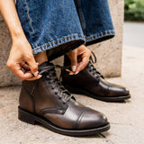 Cushioned Leather Insole & Ergonomic Arch Support Construction Detail