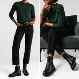 Styled On-Foot Perspective Demonstrating Ankle Fit & Silhouette on Model