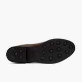 Authentic Goatskin Suede Grain Depth & Pull-Up Patina Texture Detail