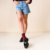 Styled On-Foot Perspective Demonstrating Ankle Fit & Silhouette on Model