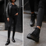 Styled On-Foot Perspective Demonstrating Ankle Fit & Silhouette on Model