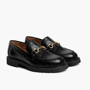 Orlaven Penny | Black & Gold Croco footwear image 1
