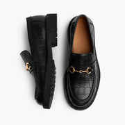Orlaven Penny | Black & Gold Croco footwear image 3