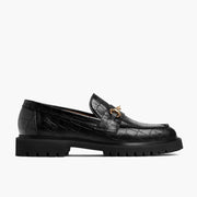 Orlaven Penny | Black & Gold Croco footwear image 2