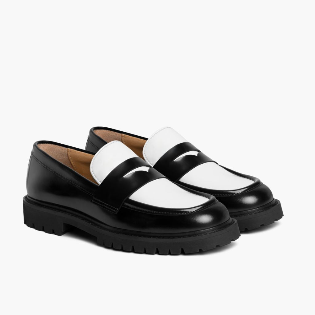 Orlaven Penny | Black & White footwear image 1