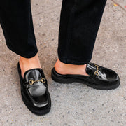 Orlaven Penny Mule | Black & Gold footwear image 6