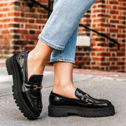 Orlaven Penny Platform | Black & Gold footwear image 6