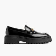 Orlaven Penny Platform | Black & Gold footwear image 2