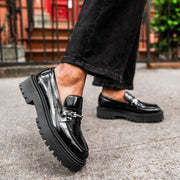 Orlaven Penny Platform | Black & Silver footwear image 7