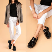 Orlaven Penny Platform | Black & Silver footwear image 8