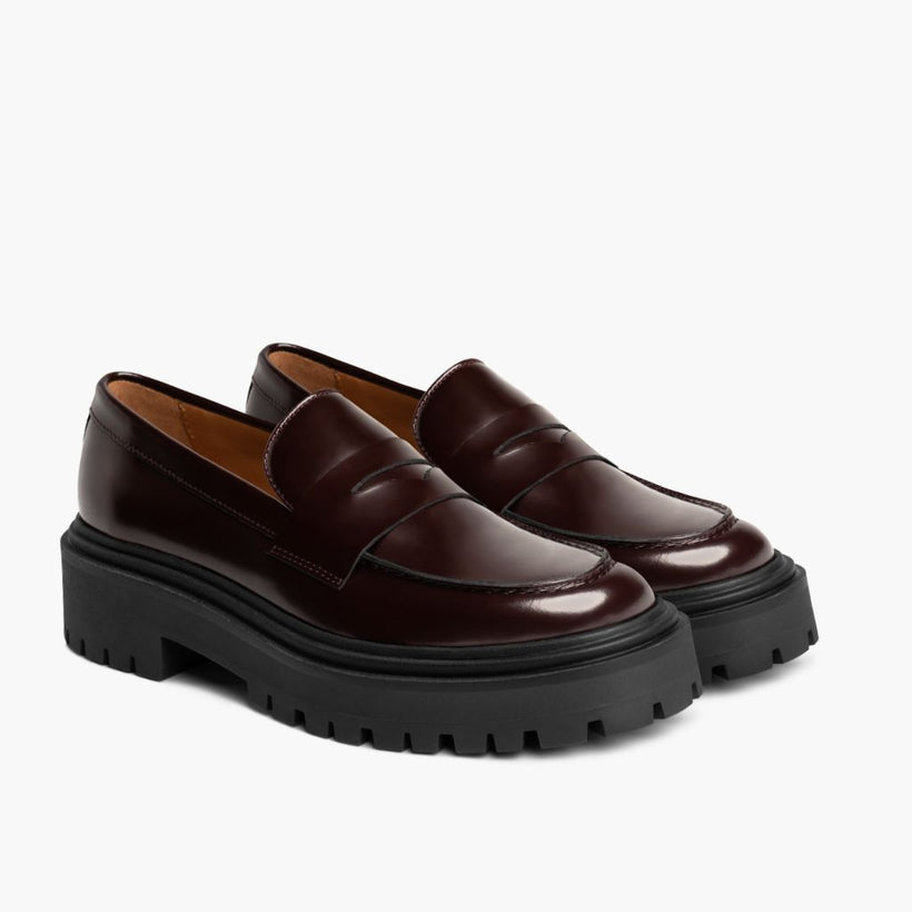 Orlaven Penny Platform | Burgundy footwear image 1