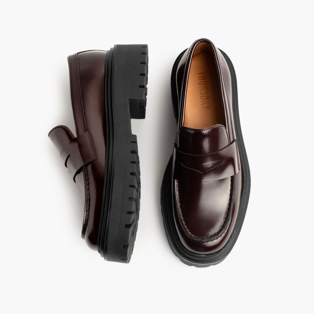 Orlaven Penny Platform | Burgundy footwear image 3