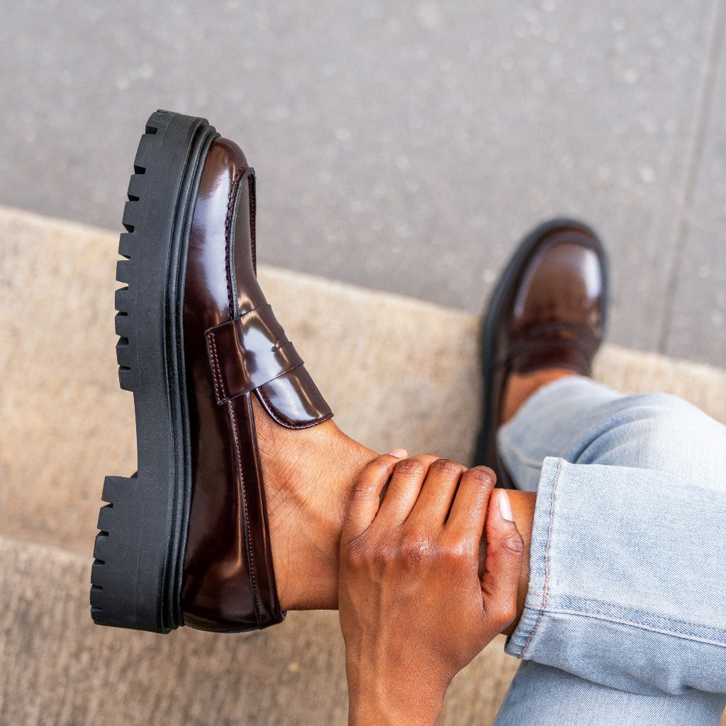 Orlaven Penny Platform | Burgundy footwear image 7