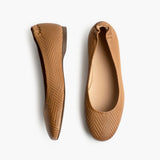 Women's Scrunch Tan Embossed Leather Boots - Reinforced Heel Counter & Precision Double-Row Stitching Detail