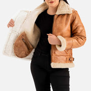 Freda B-3 Real Shearling Bomber Jacket