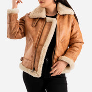 Freda B-3 Real Shearling Bomber Jacket